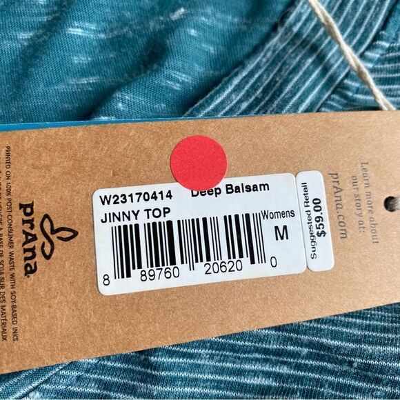 prAna Jinny Top Deep Balsam Medium NWT - Picture 7 of 7